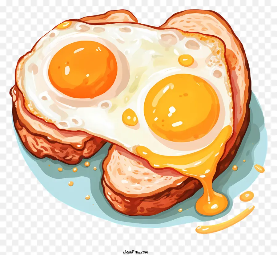 نخب مع البيض，طبق الإفطار PNG