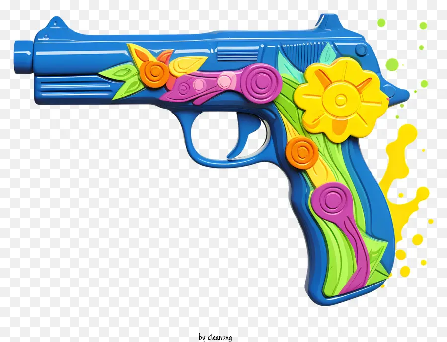 طلاء لعبة بندقية，بندقية ملونة PNG