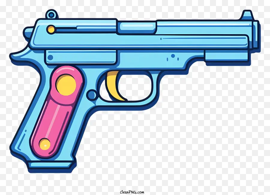 مسدس الكرتون，مسدس أزرق ووردي PNG