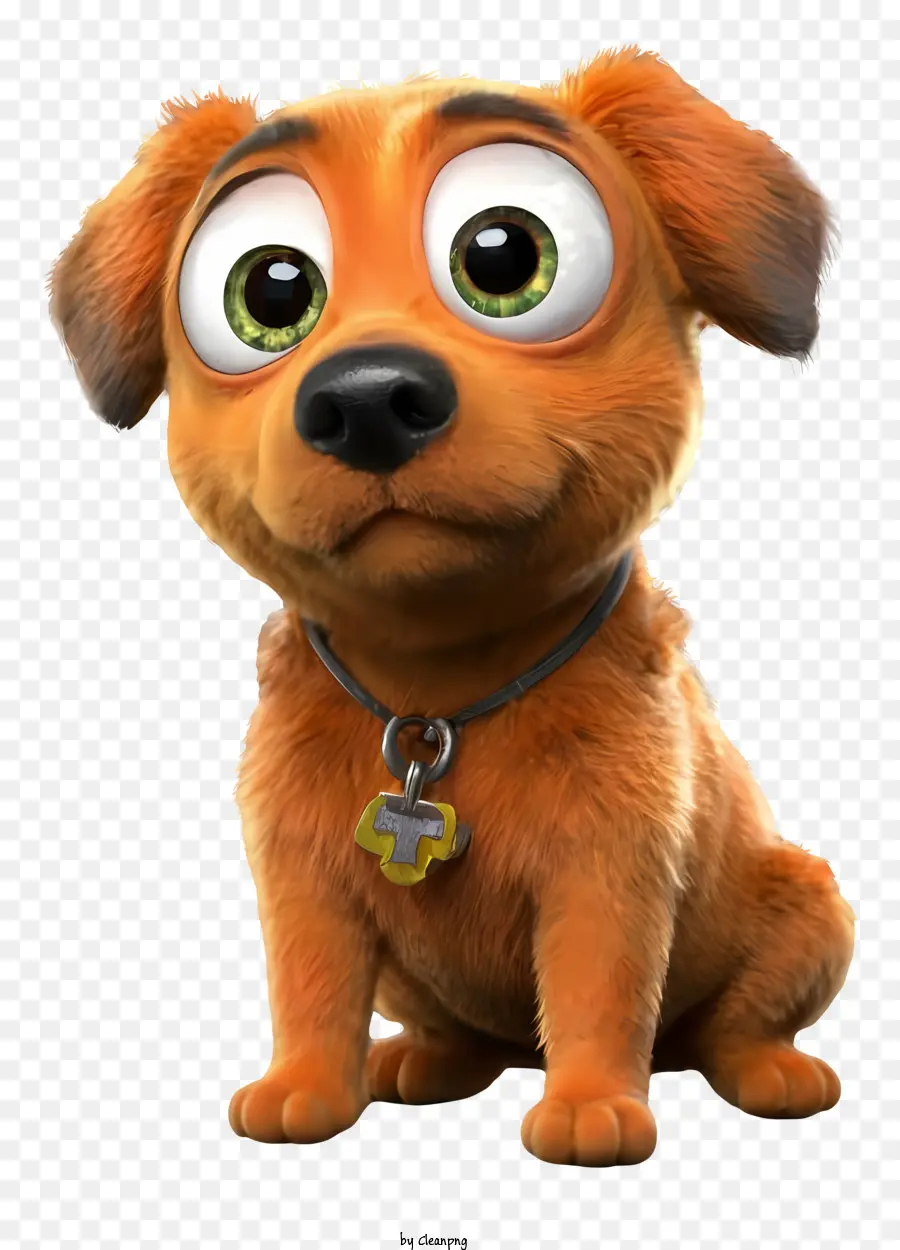 الكلب الملون البرتقالي，بني العينين PNG
