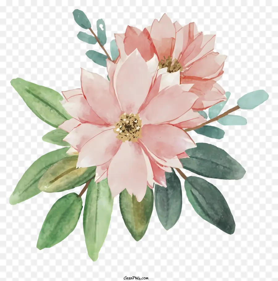 باقة，الزهور الوردية PNG
