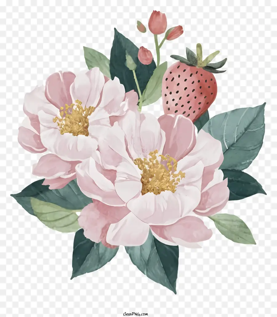 باقة，الوردي الورود PNG