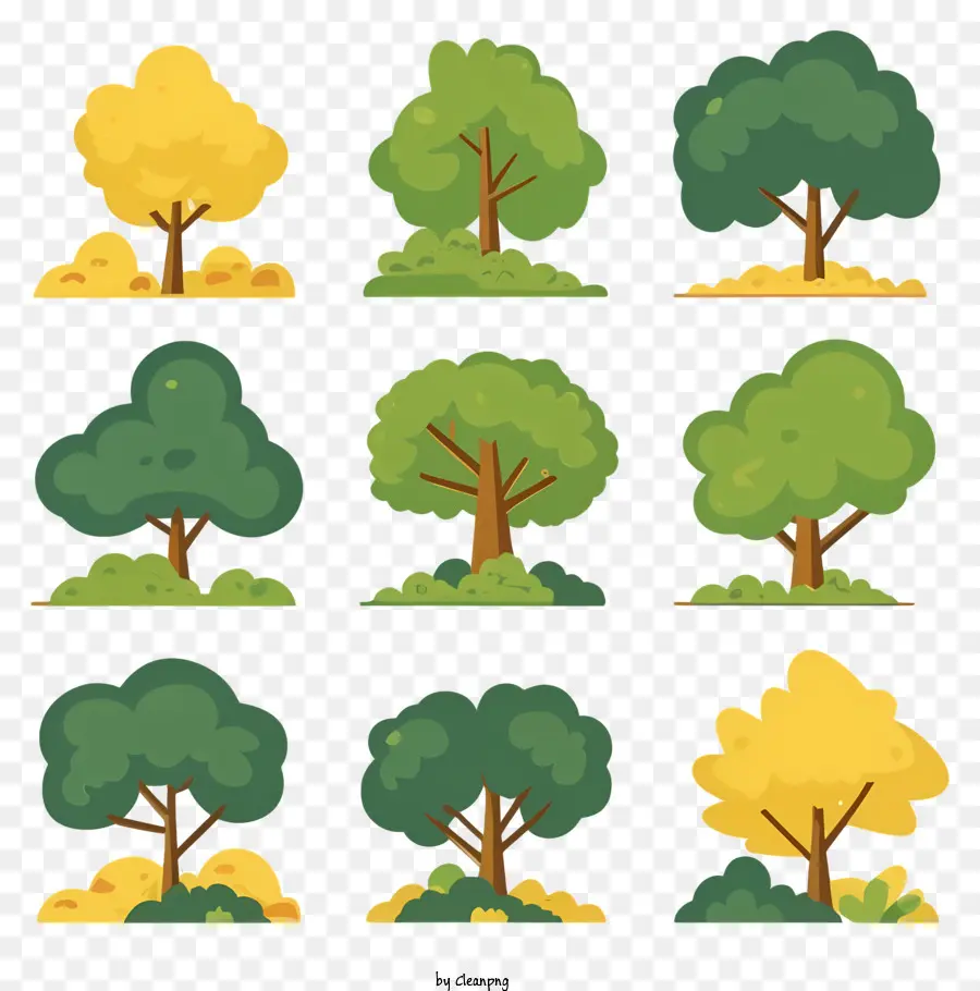 الأشجار，الأوراق الخضراء ، PNG