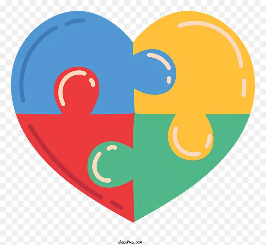 القلب قطعة اللغز，رمز الحب PNG