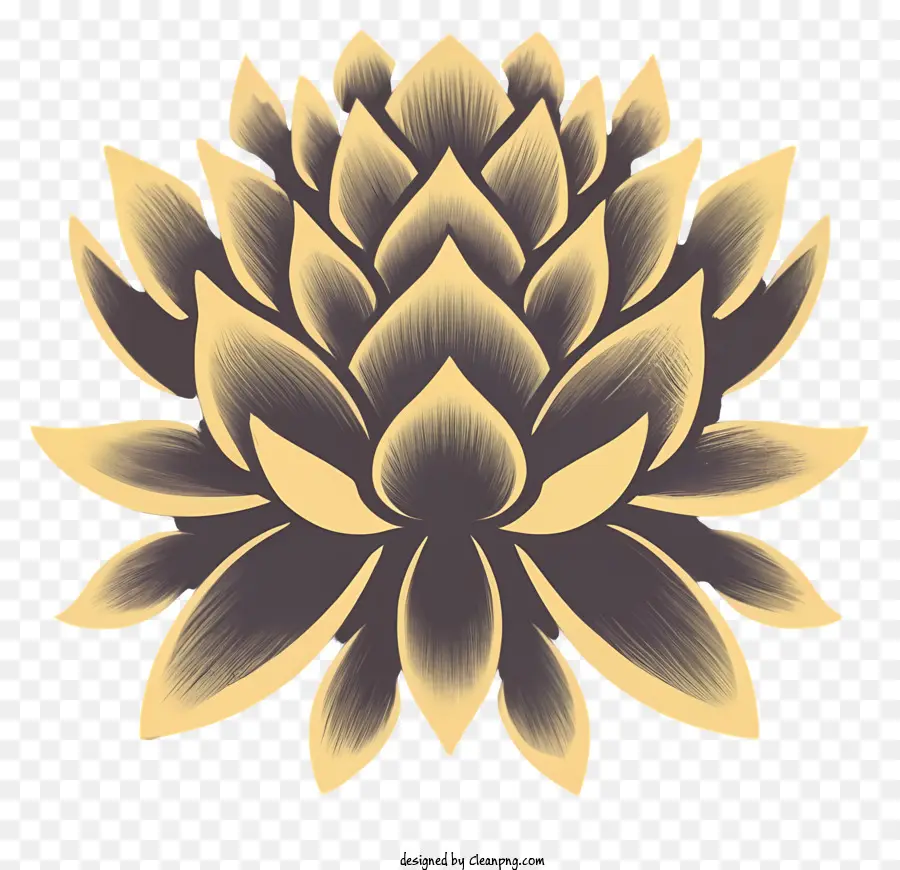 زهرة لوتس الذهبية，رمز النمو PNG