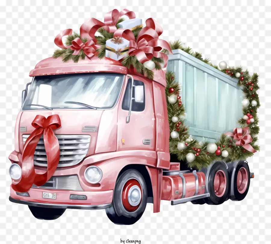 الشاحنة شبه الوردي，زينة الشاحنة PNG
