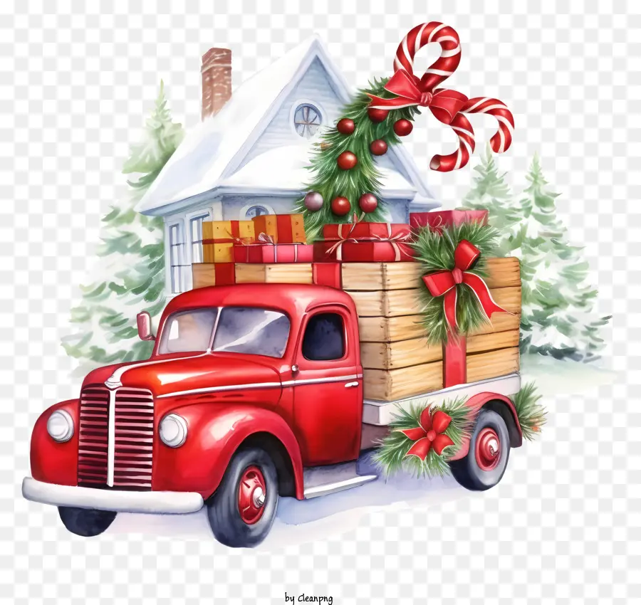 شاحنة عيد الميلاد，يعرض PNG