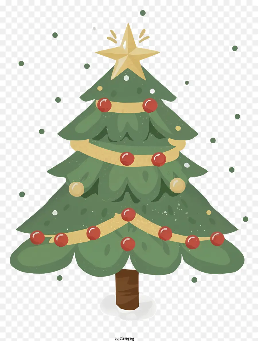 زينة شجرة عيد الميلاد，الحلي الذهب والأحمر PNG
