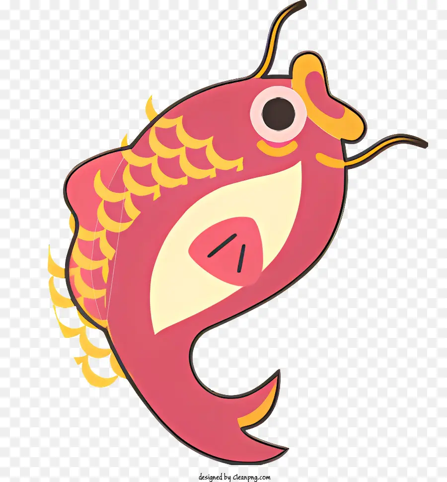 الكرتون الأسماك，سمكة حمراء وذهبية PNG