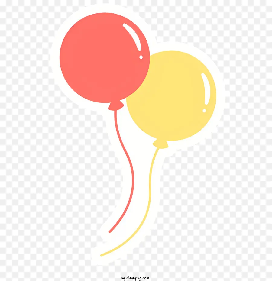 البالونات，بالونات حمراء وصفراء PNG