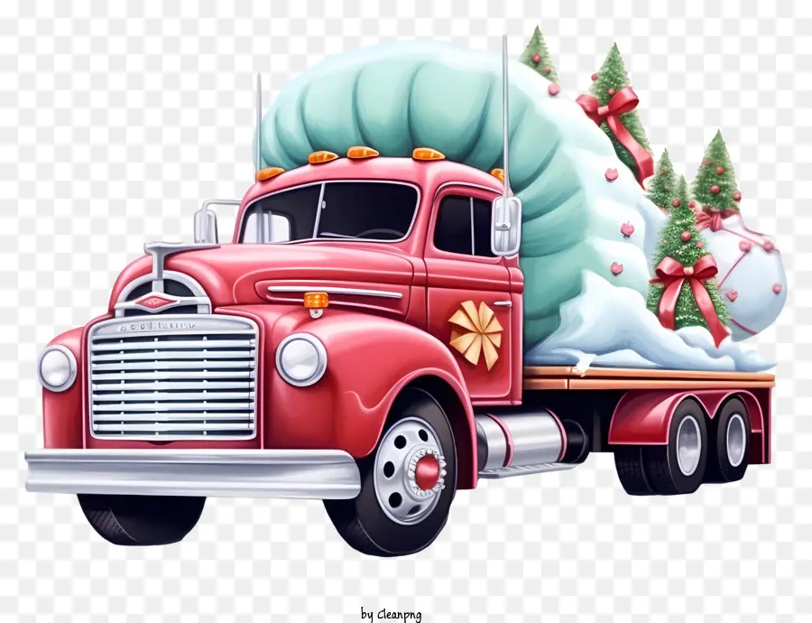 شاحنة عيد الميلاد，ديكور سانتا كلوز PNG