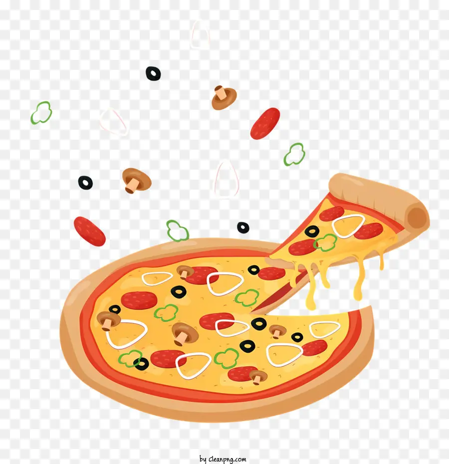 إضافات البيتزا，بيتزا الفطر PNG