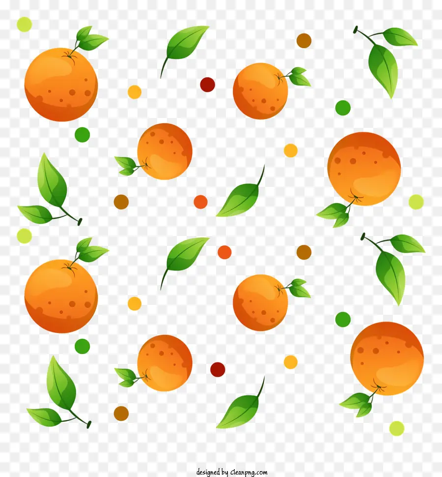 البرتقال نمط，خلفية سوداء PNG