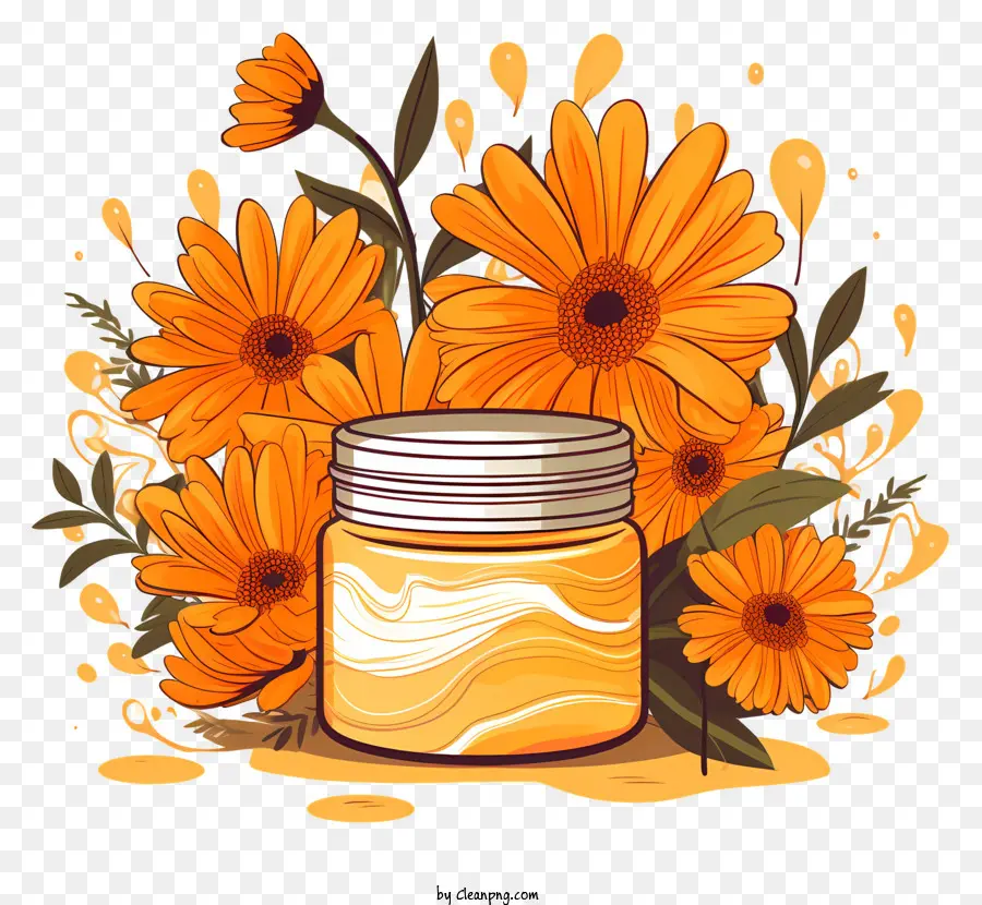 جرة العسل，عباد الشمس الصفراء PNG