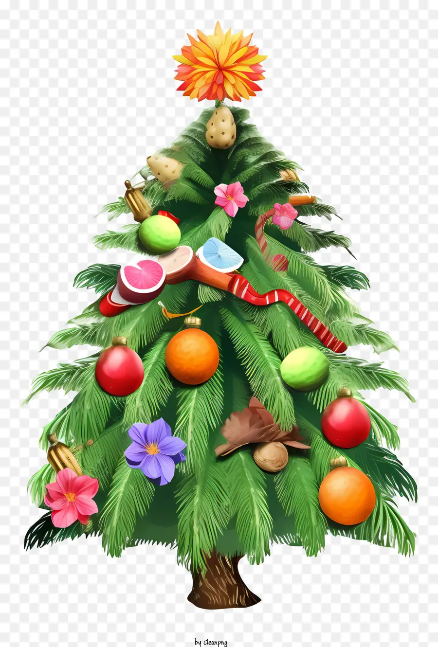 شجرة عيد الميلاد，الزينة PNG