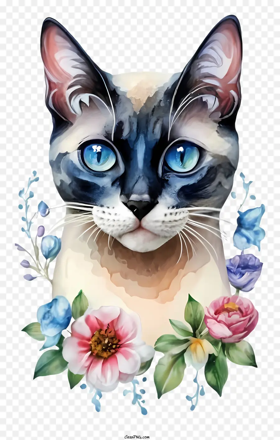قطة العين الزرقاء，قطة الفرو الرقيقة PNG