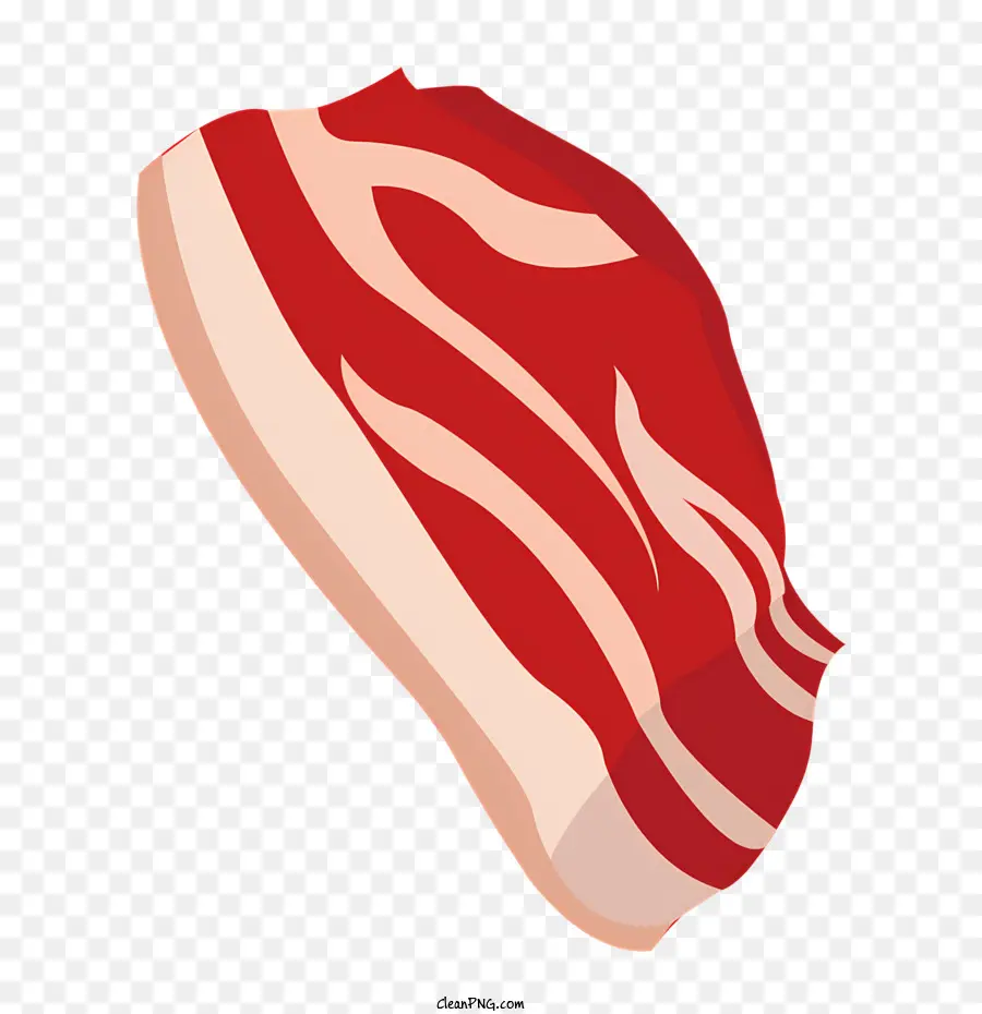 لحم الخنزير المقدد，الأحمر و الأبيض المشارب PNG