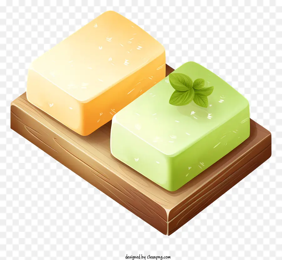 الجبن الأخضر，طبق خشبي PNG
