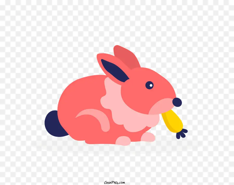 أرنب وردي صغير，رجليه الخلفيتين PNG
