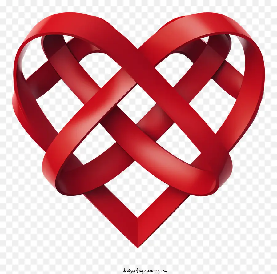 شكل قلب ،，شرائط حمراء PNG