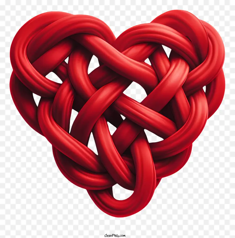 عقدة القلب الأحمر，رمز الحب PNG
