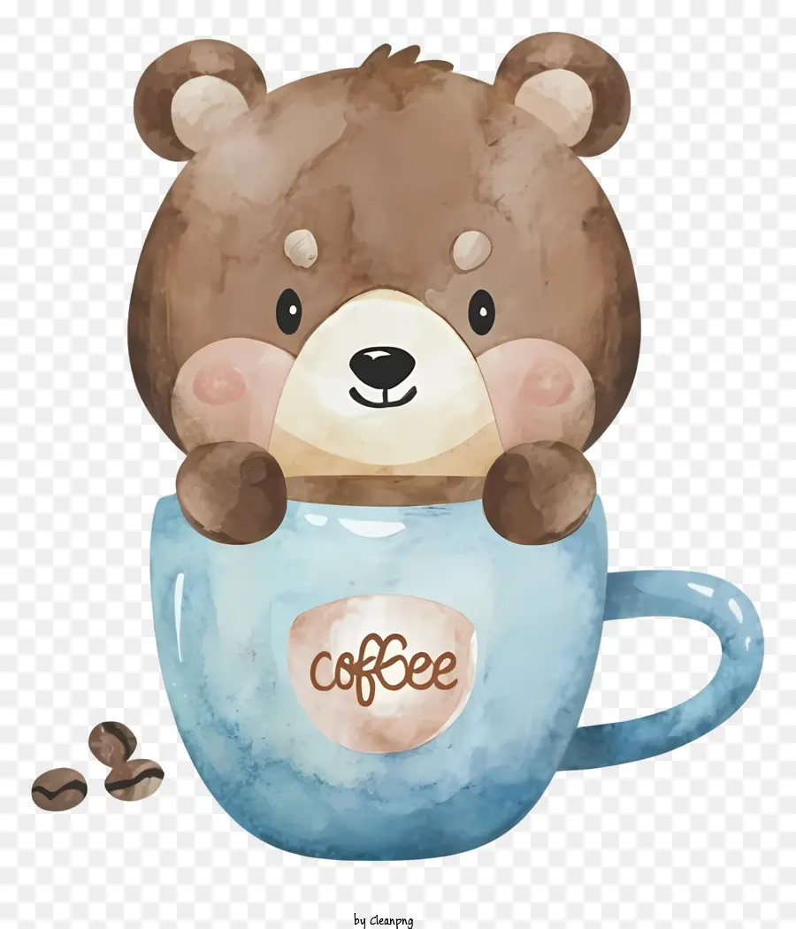 الكرتون الدب，فنجان القهوة PNG