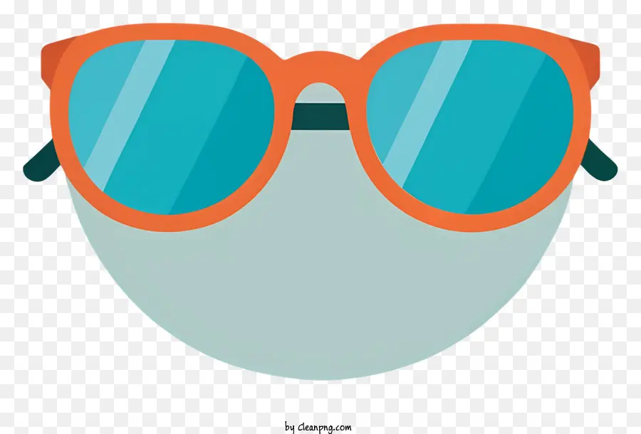 النظارات مع العدسات البرتقالية，العدسات الملونة الزرقاء PNG
