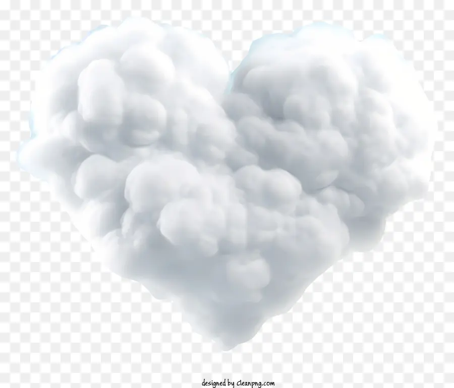 شكل قلب ،，السحب البيضاء ، PNG