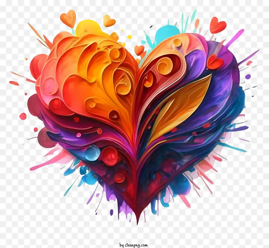 القلب，الملونة PNG