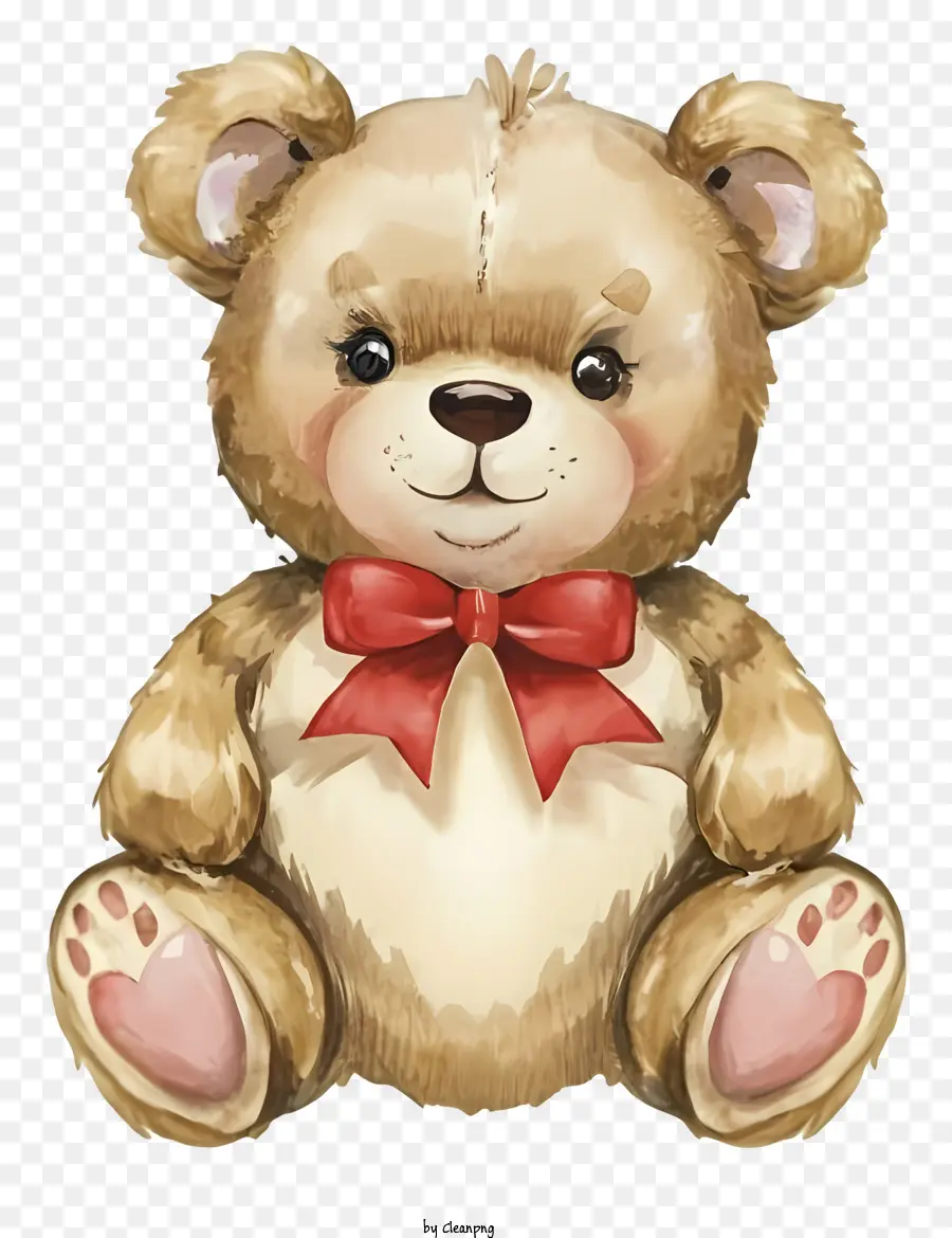 تيدي الدب التوضيح，ربطة عنق حمراء PNG