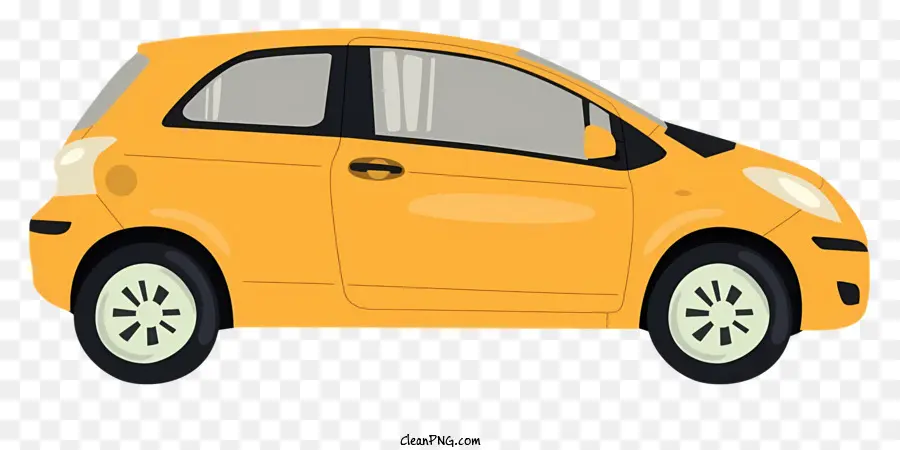 سيارة صفراء صغيرة，مركبة مضغوطة PNG