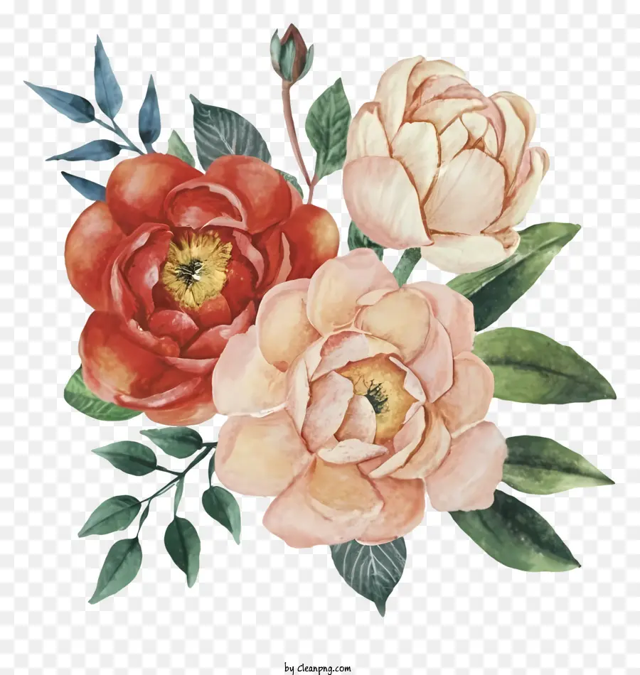 اللوحة，الورود PNG