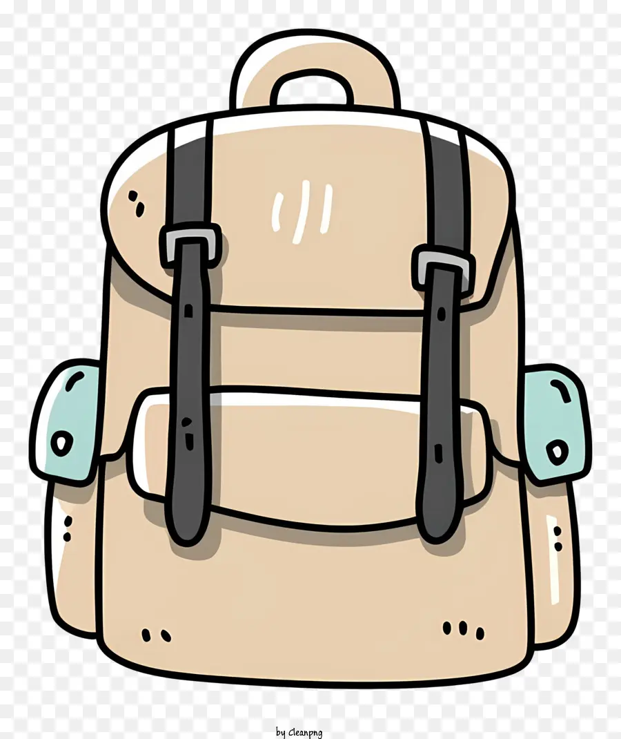 حقيبة ظهر الكرتون，رسم بسيط PNG