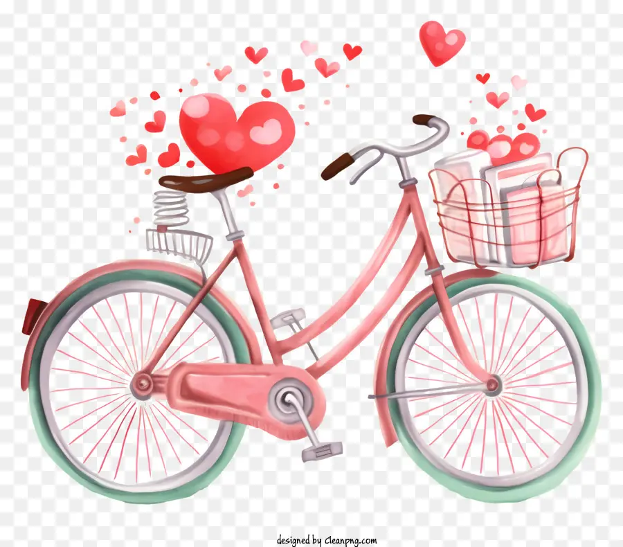 لوحة الدراجات，عمل فني رومانسي PNG