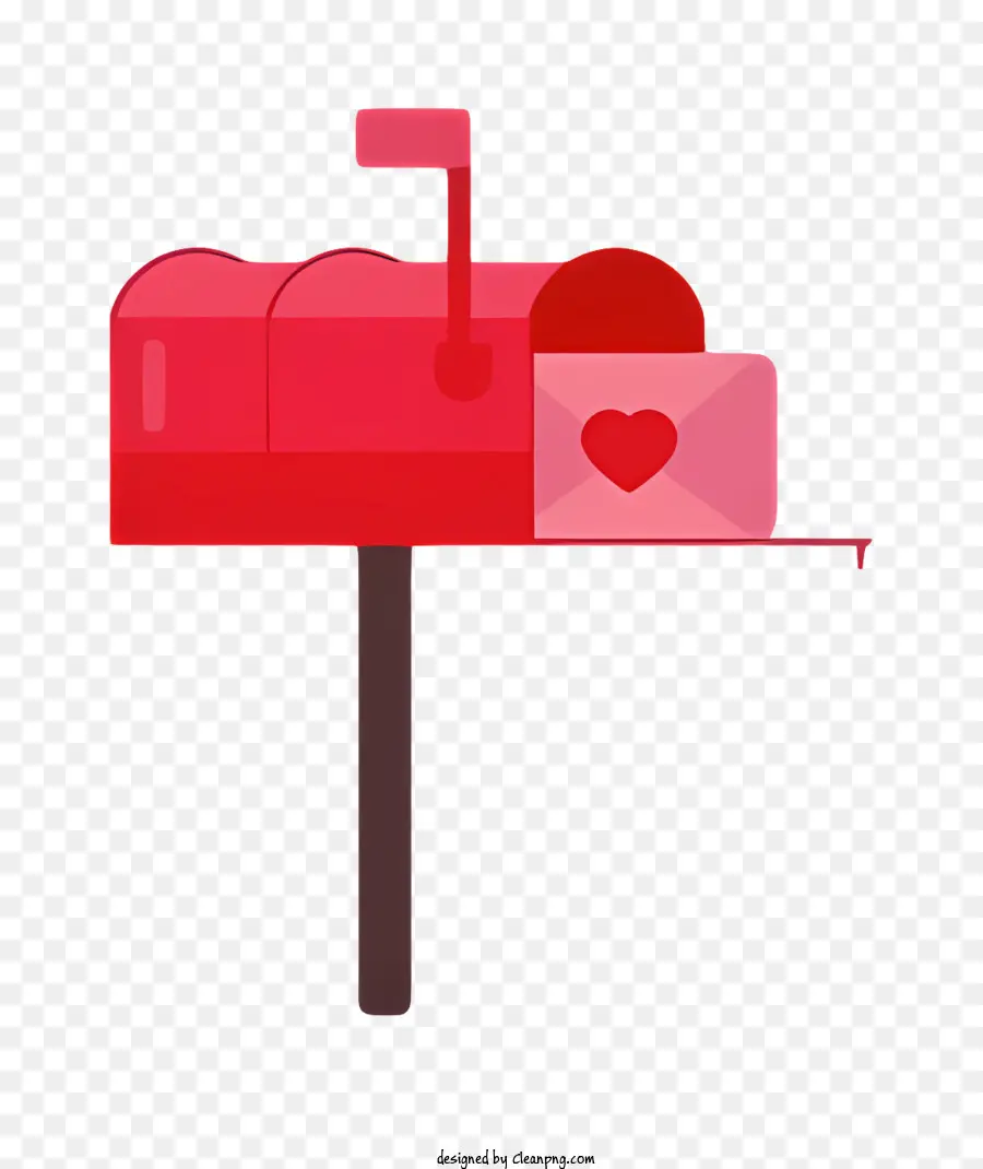 صندوق البريد الأحمر，صندوق بريد القلب PNG