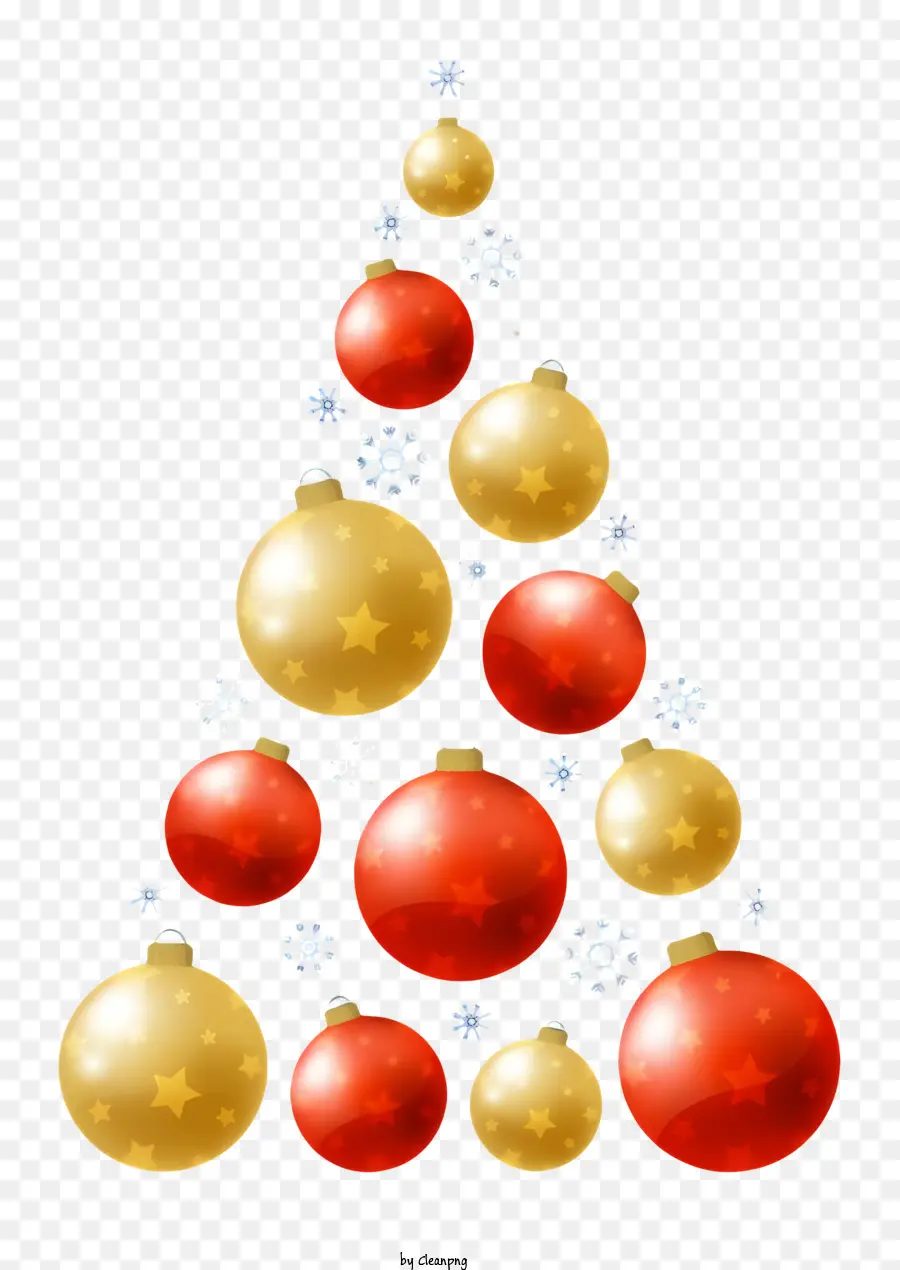 شجرة عيد الميلاد，الحلي الحمراء PNG