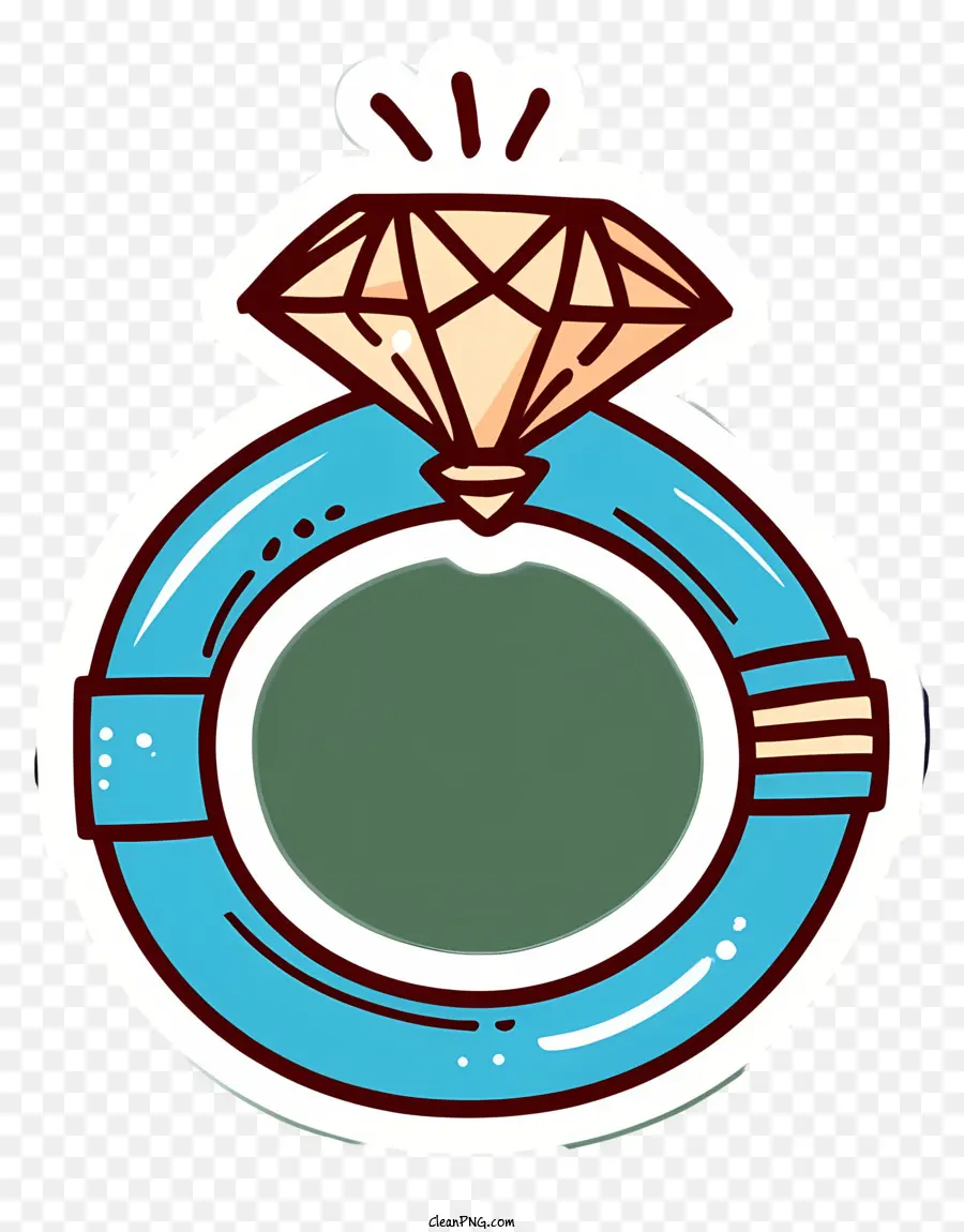 حلقة زرقاء，خاتم الماس PNG