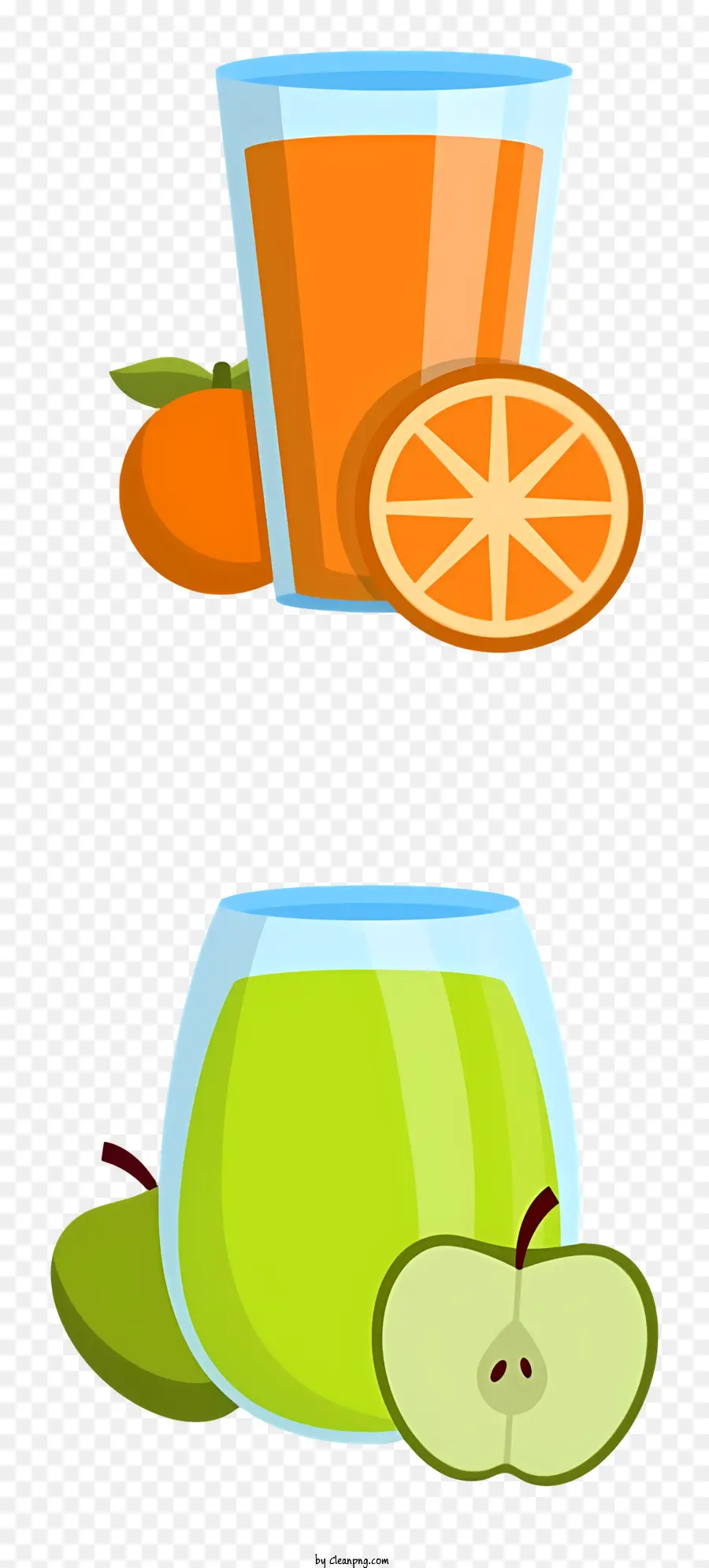 عصير البرتقال，شرائح التفاح PNG