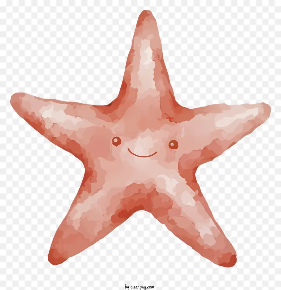 نجم البحر الوردي，وجه مبتسم PNG