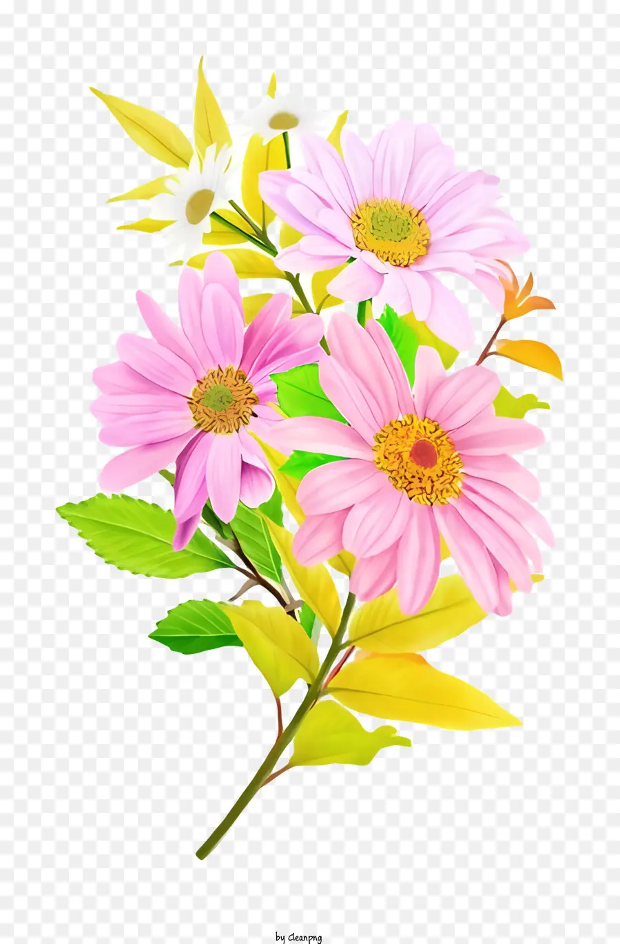باقة，الزهور الوردية PNG