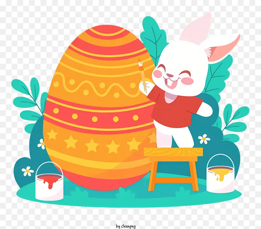 عيد الفصح الأرنب，لوحة البيض PNG