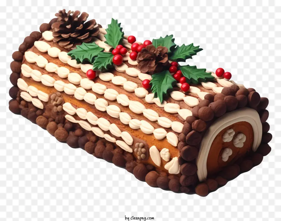 كعكة سجل عيد الميلاد，كعكة سجل الشوكولاتة PNG