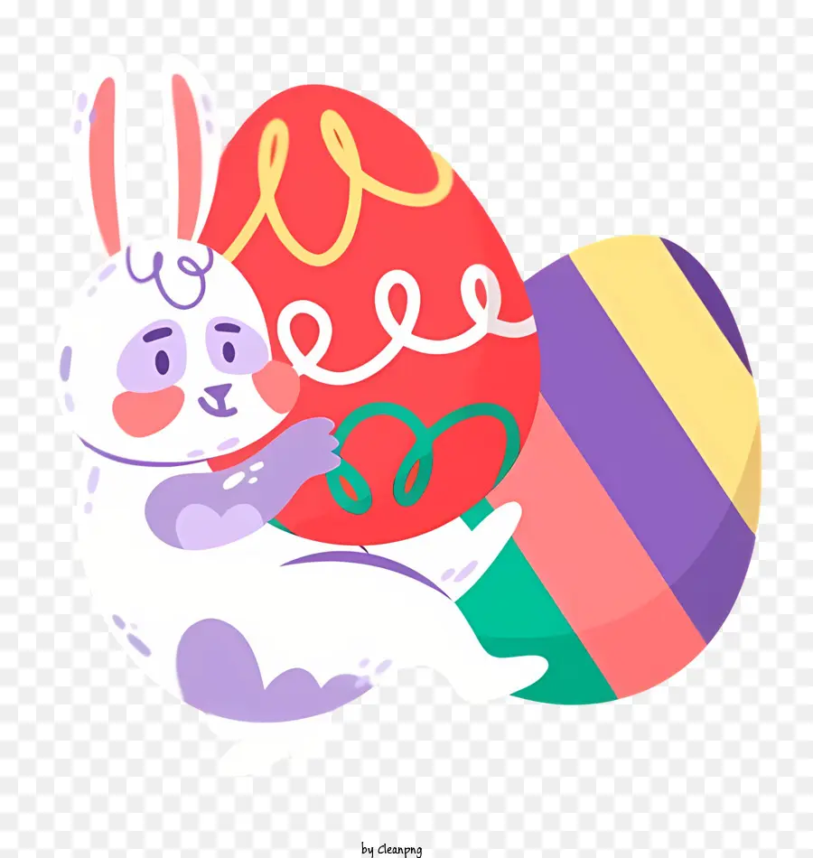 الكرتون الأرنب，بيضة عيد الفصح PNG