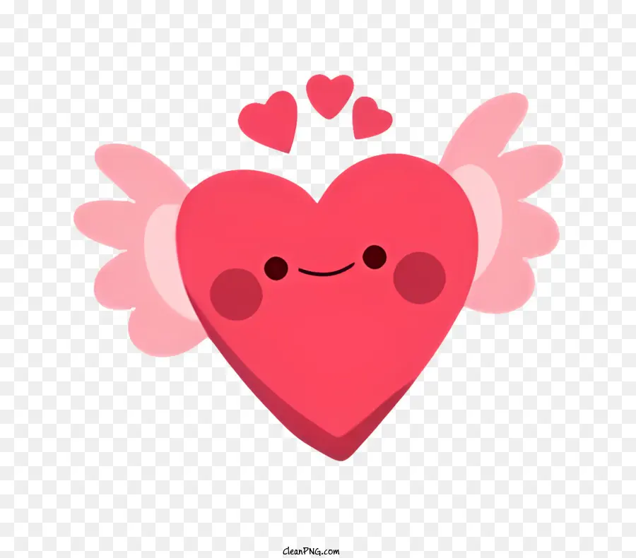 القلب الوردي，أجنحة PNG