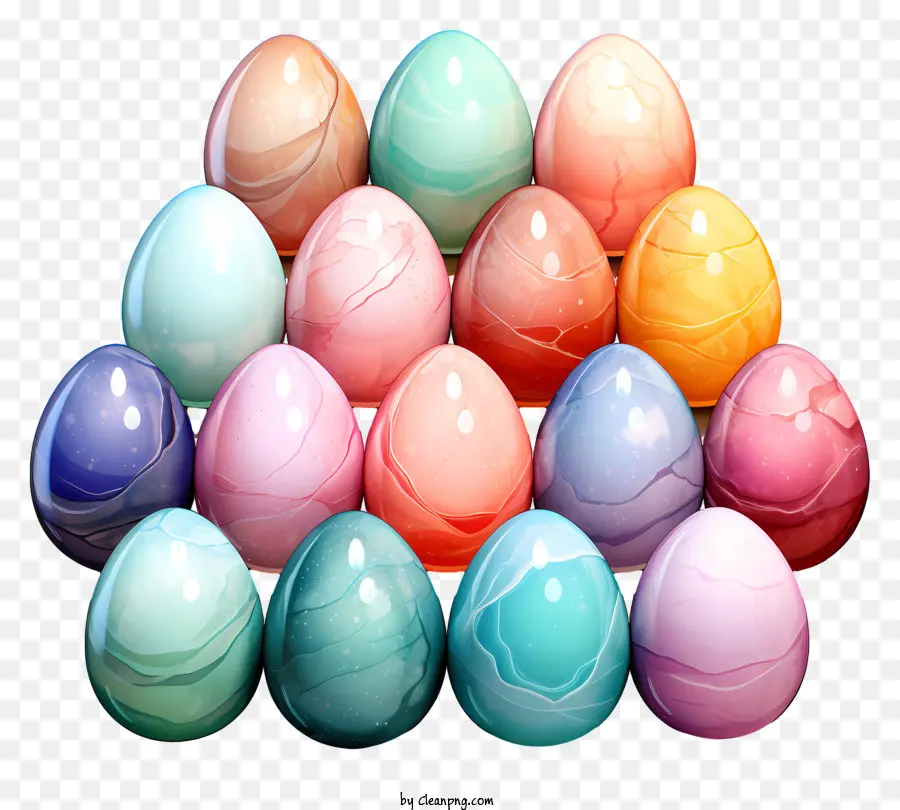 بيض ملون，هرم البيض PNG