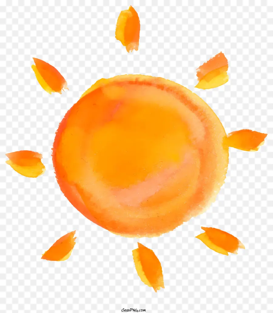 الشمس，البرتقال PNG