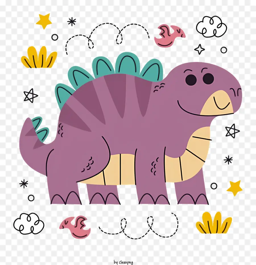 الكرتون ديناصور，ديناصور أرجواني PNG