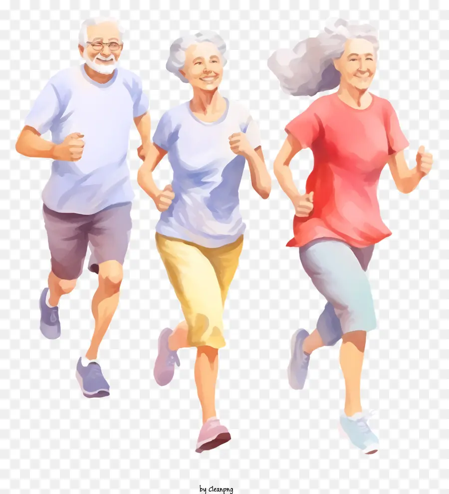 كبار السن يركض，مضمار الجري PNG