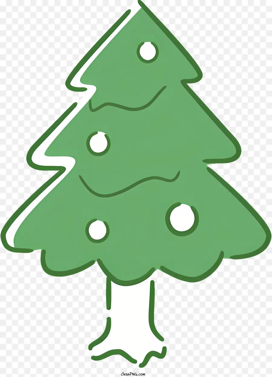 شجرة عيد الميلاد الخضراء，الثلج الأبيض PNG