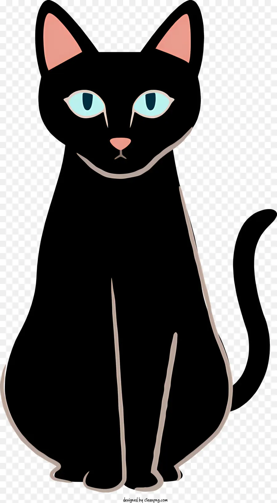 القط الأسود，رجليه الخلفيتين PNG